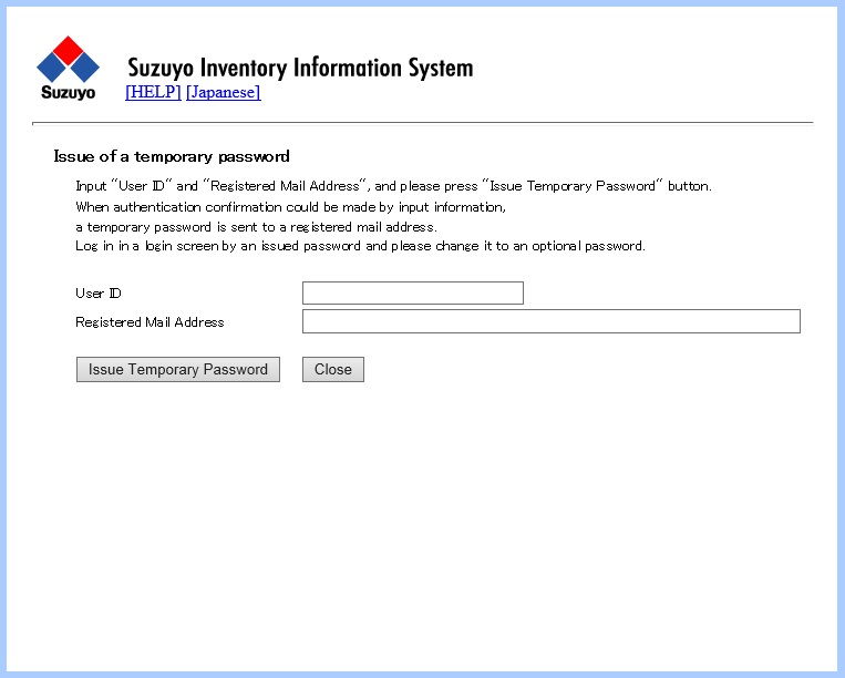 Issue Temporary Password